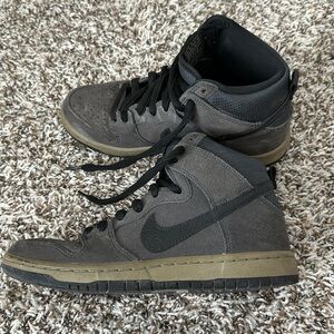 Nike SB dunk high pro anthracite matte olive shoes size 6.5 (39 Europe)